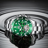 Perpetual Flywheel Date Automatic Silver/Green