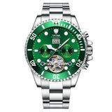 Perpetual Flywheel Date Automatic Silver/Green