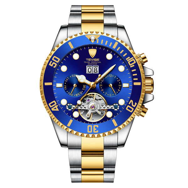Perpetual Flywheel Date Automatic Two Tone Blue