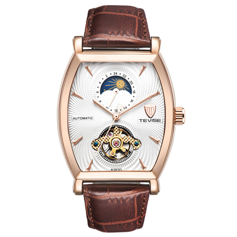 Tonneux Barista Wheel Moonphase Automatic Brown/Rose Gold/White
