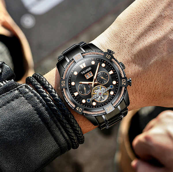 Barbarian Automatic Ionic Black/Rose Gold